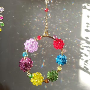 Rainbow crystal suncatcher hanging/ light catcher for window/Colorful  light Catcher, Rainbow Maker/crystal wall hanging/pride suncatcher