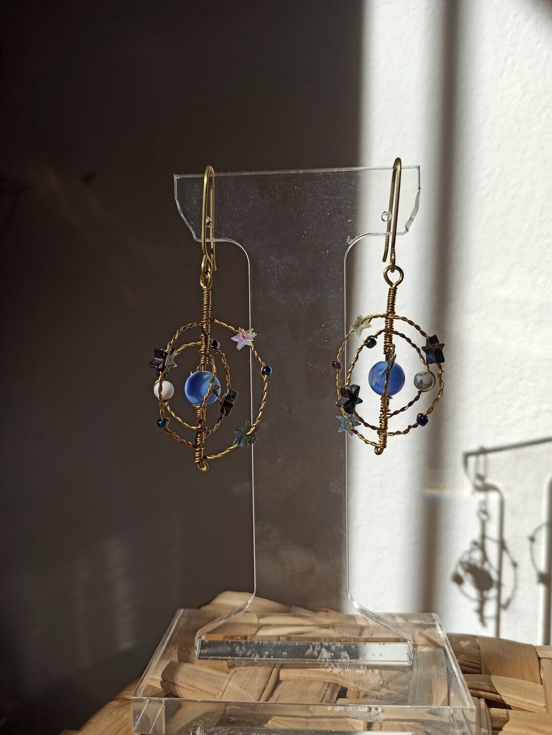 LOVE You To the Moon and Stars Earrings MOP