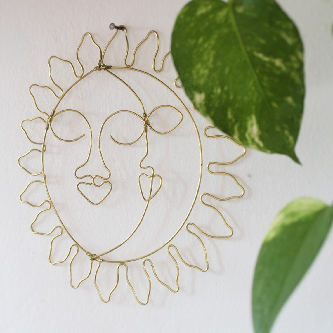 Sun and Moon Wall Hanging Bedroom Decor/ Boho Home Decor/ Wire - Etsy