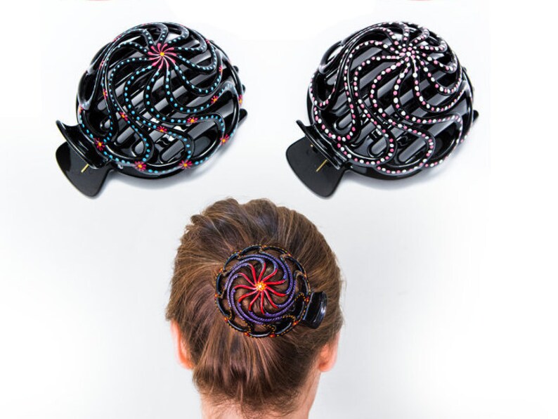 Bun Cover Hair Holder Hand Crafted Hair Clip This Attractive Etsy