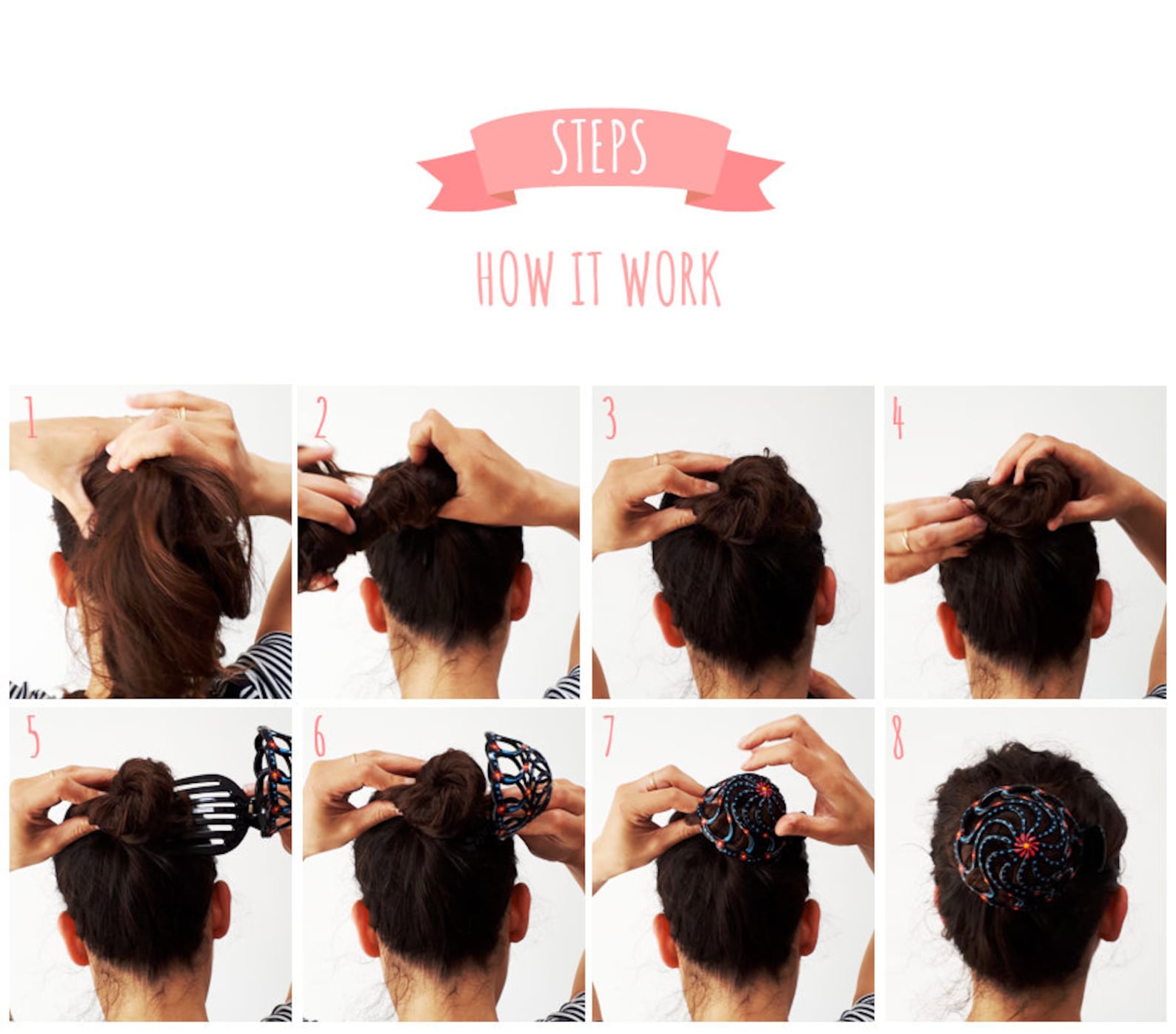 Bun Cover Hair holder Hand Crafted Hair Clip. This Attractive Etsy