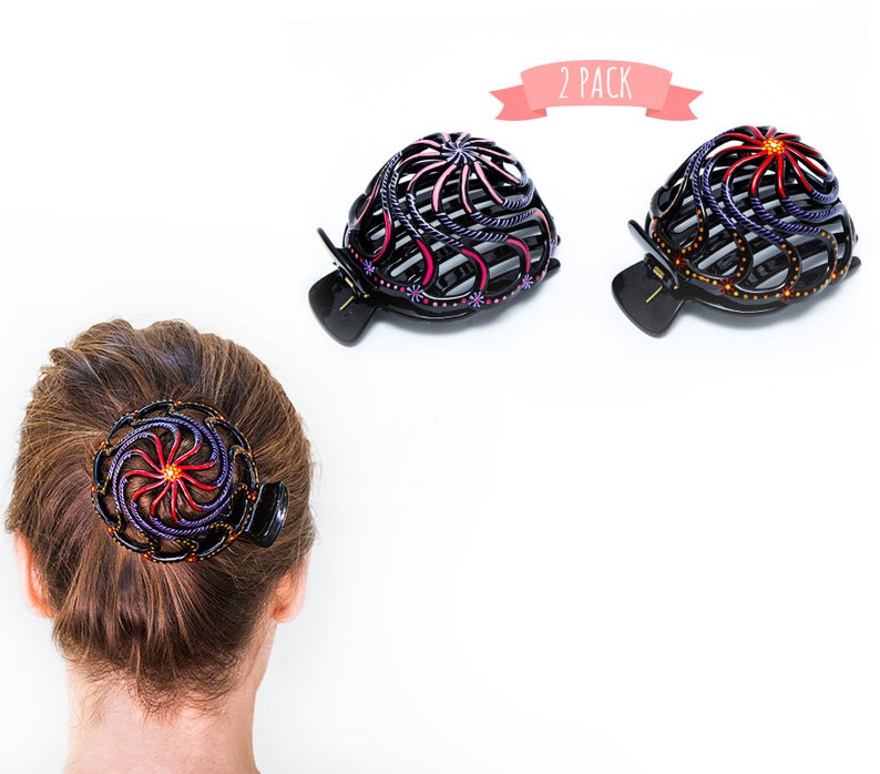 Bun Cover Hair holder Hand Crafted Hair Clip. This Attractive Etsy