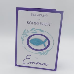 Einladungskarte zur Kommunion