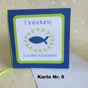 Einladungskarte zur Kommunion, Konfirmation
