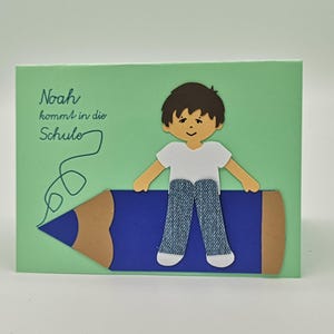 Einladungskarte Schulanfang Junge