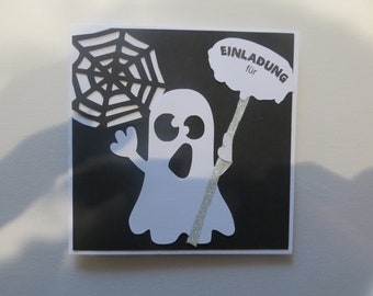 Invitation children's birthday ghost
