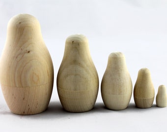 unpainted nesting dolls wholesale