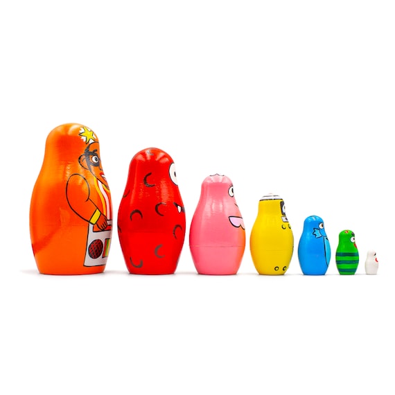 Yo Gabba Gabba Russian Nesting Dolls Set of 7 Pcs Wooden