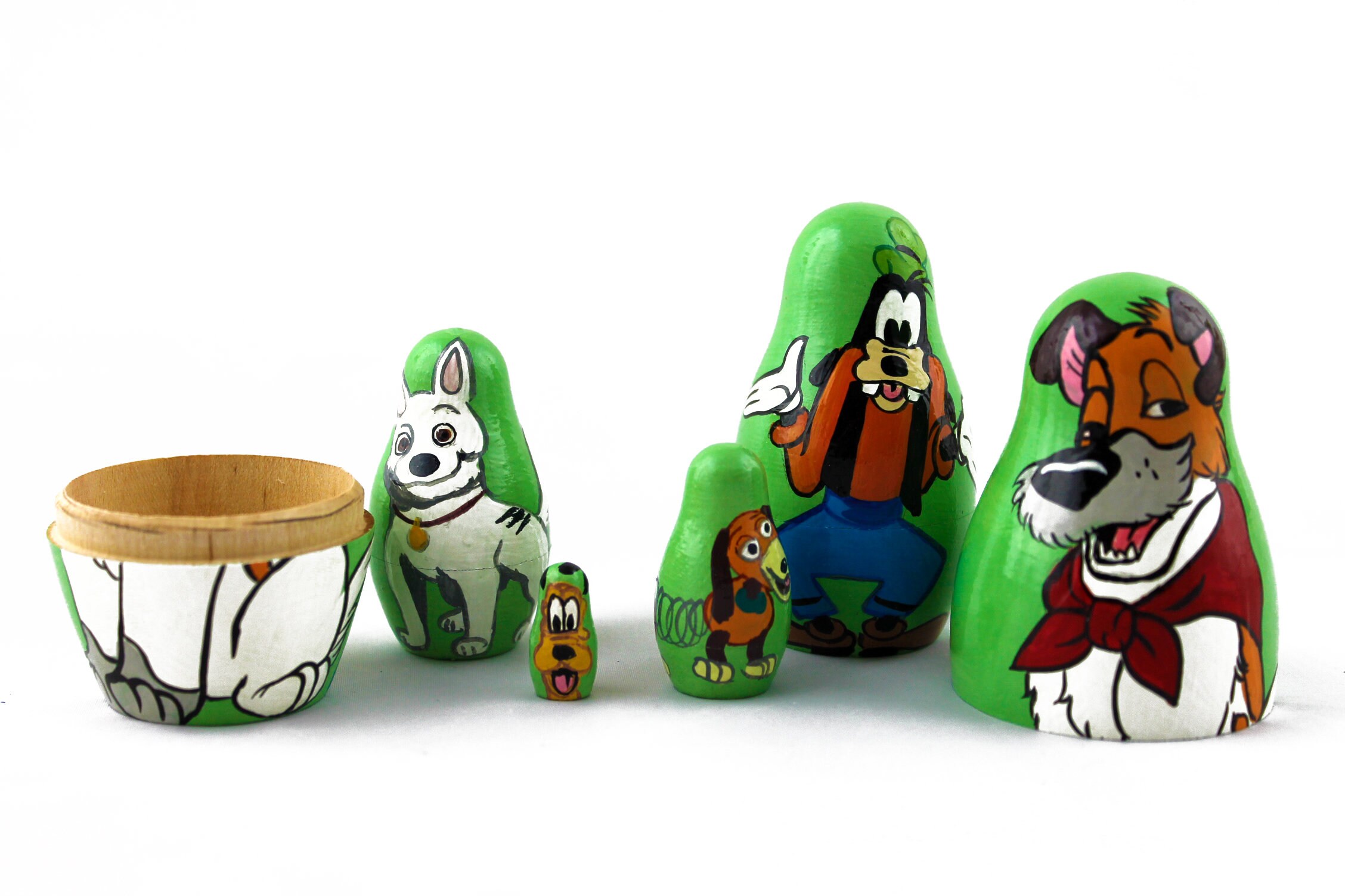 Russische Nesting Puppen Hunde von Cartoons Set 5 Stk Etsy