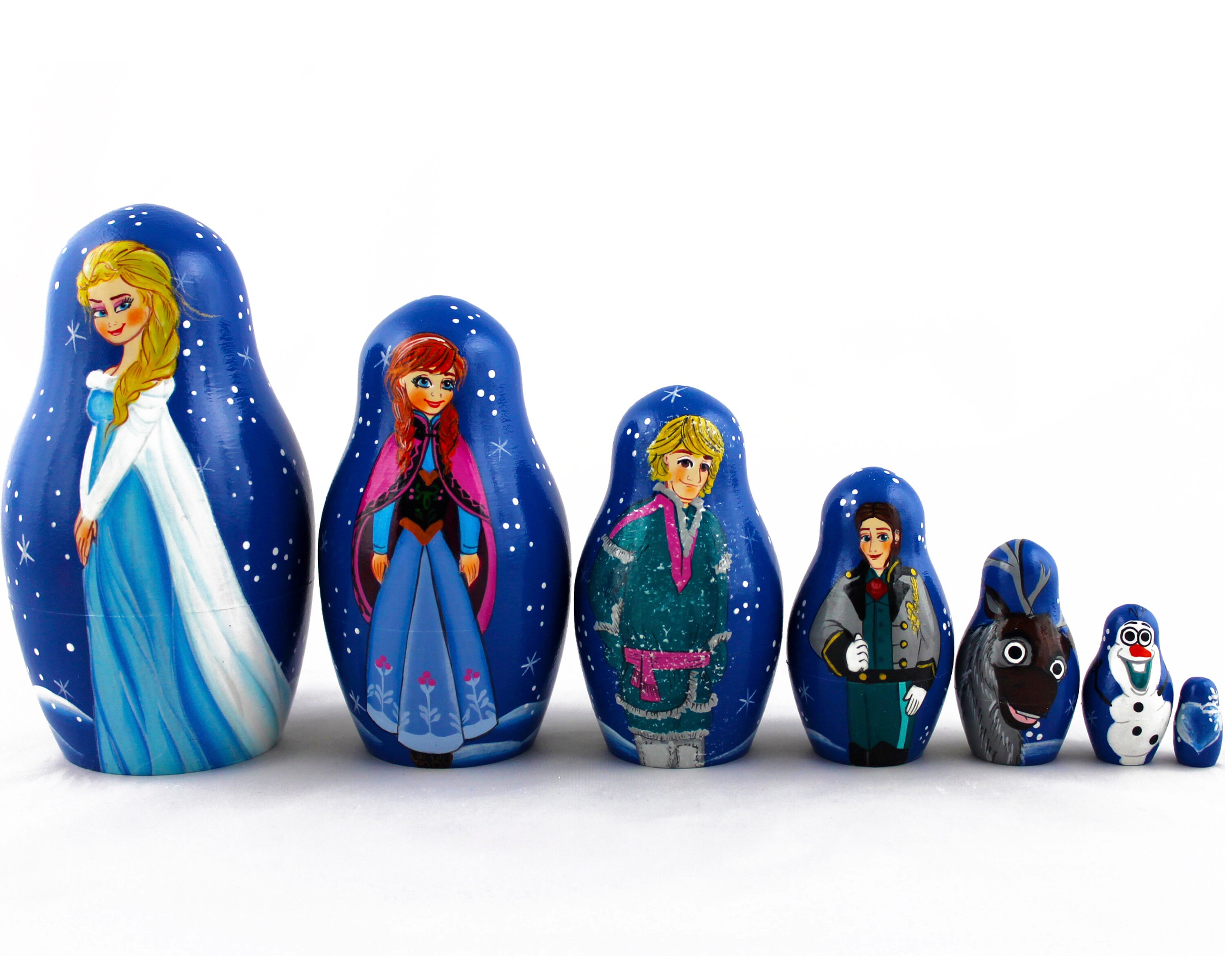 Matryoshka Russian Nesting Dolls Frozen Elsa 7 pcs Etsy
