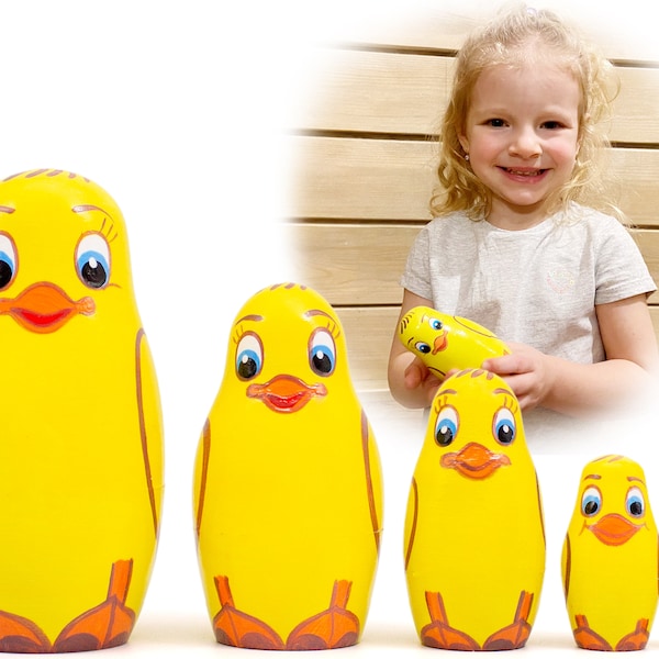 Wooden Duck Toy Etsy