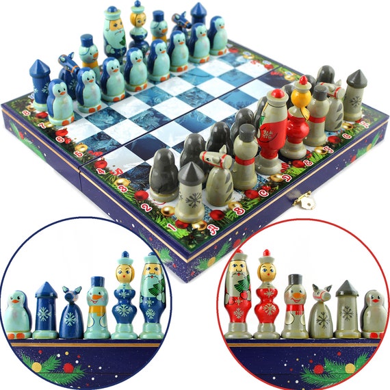 Gezichtsveld Arabisch Bloesem Chess for Kids Kerstschaakbord voor kinderen Kinderspelen - Etsy België