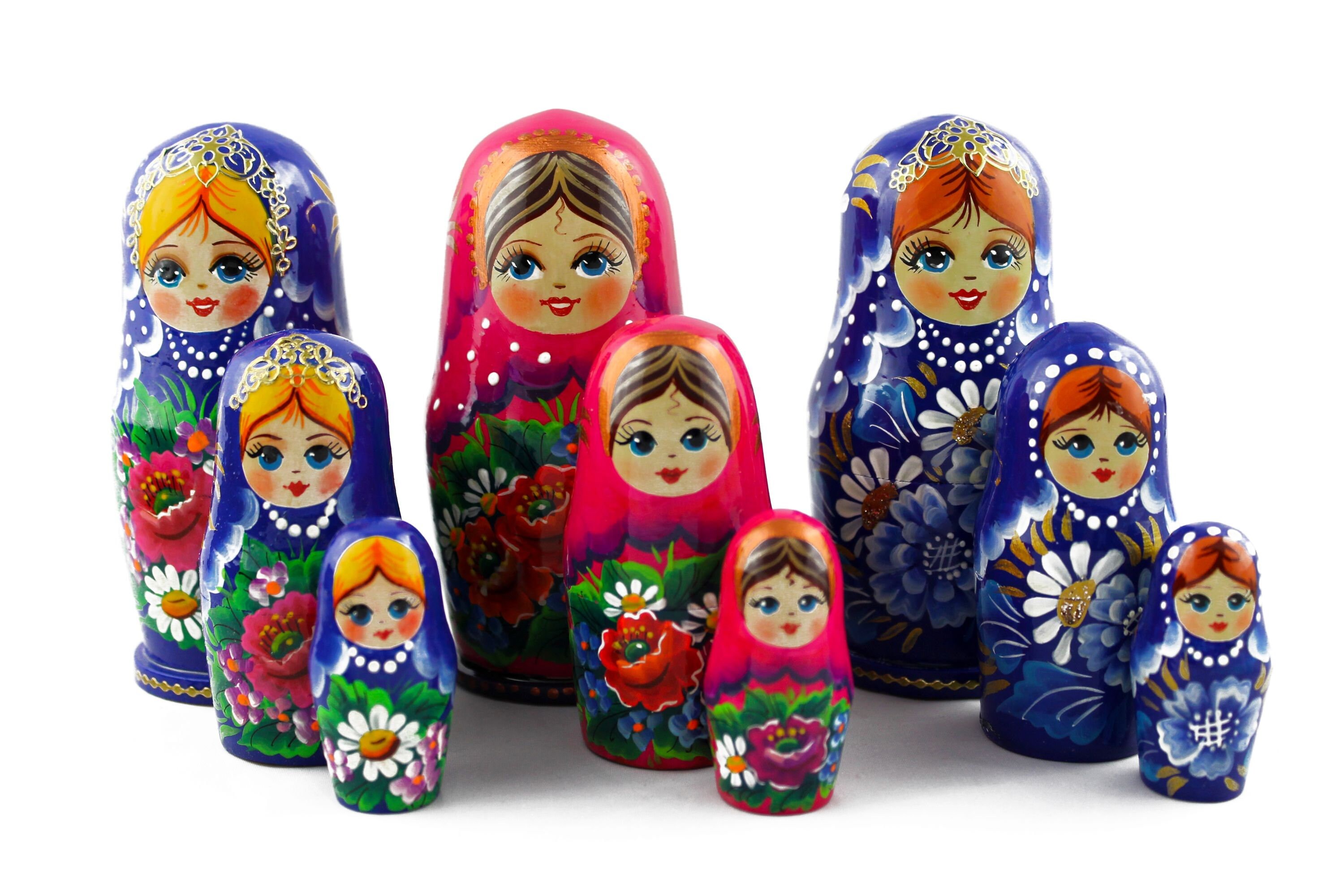 Los 3 Matrjoschka Matröshka Puppe Babuschka 3 st | Etsy