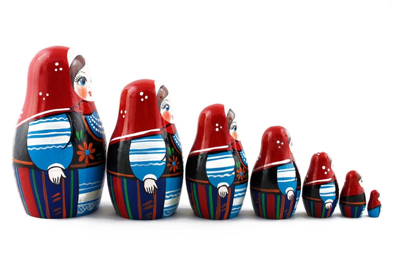 Matryoshka Nesting Doll Polish National Dress 7 pcs Etsy
