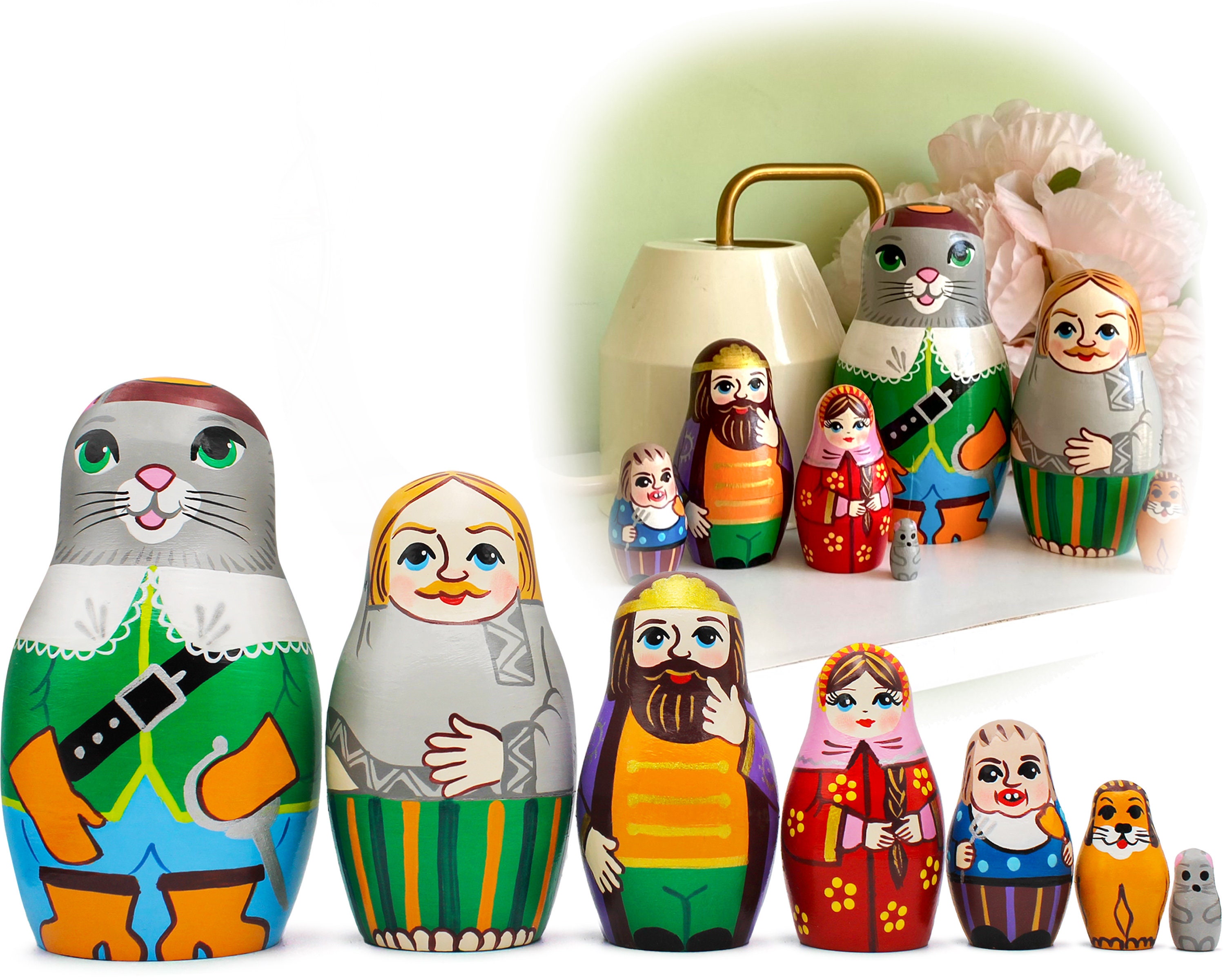 Matryoshka Russian Dolls Yo Gabba Gabba Set 5 Pcs Wooden Yo Gabba