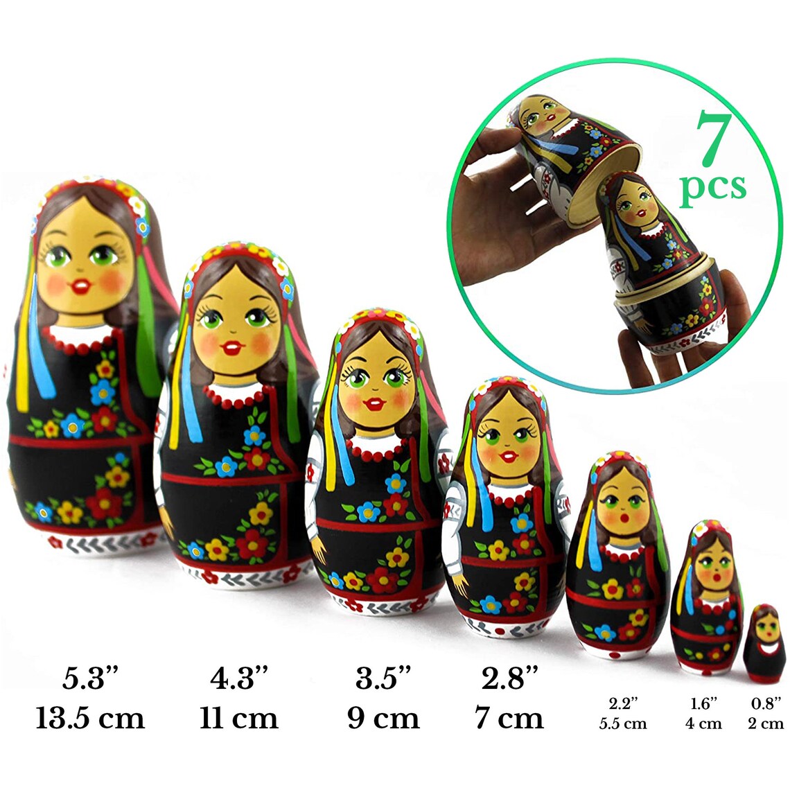 Ukrainian Dolls 7 Pcs Ukrainian Nesting Dolls Gifts Etsy