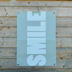 Outdoor Poster - Gartenposter "SMILE" mint
