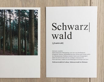 Postkarte Schwarzwald "Definition"