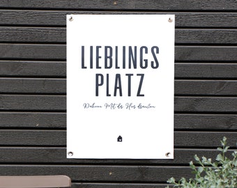 Outdoor Poster - Gartenposter "Lieblingsplatz"