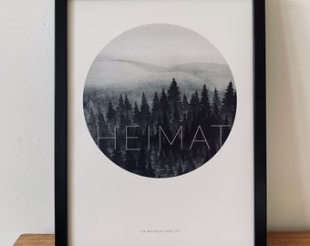 Schwarzwald Poster "HEIMAT" DIN A3