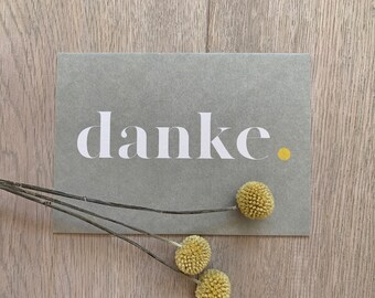 Postkarte Danke Etsy