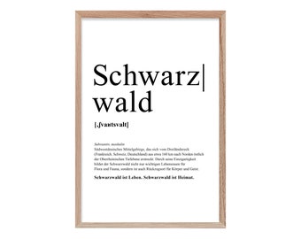 A4 Print Schwarzwald Definition