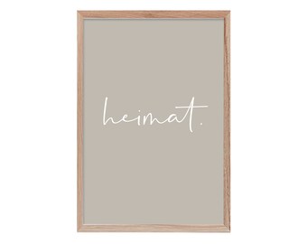 Art Print "heimat." warm grey