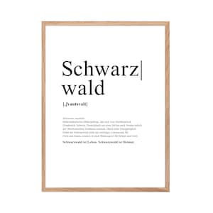 Schwarzwald Poster "DEFINITION" DIN A3