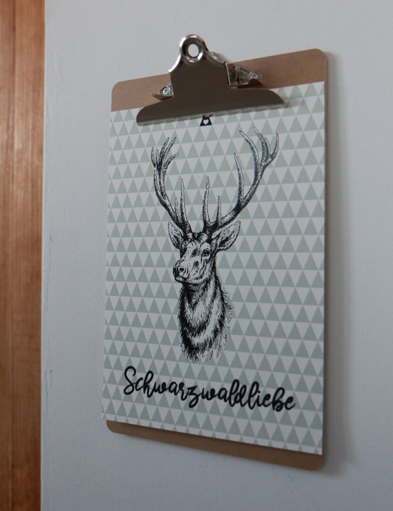 Black Forest Poster Love Deer Etsy