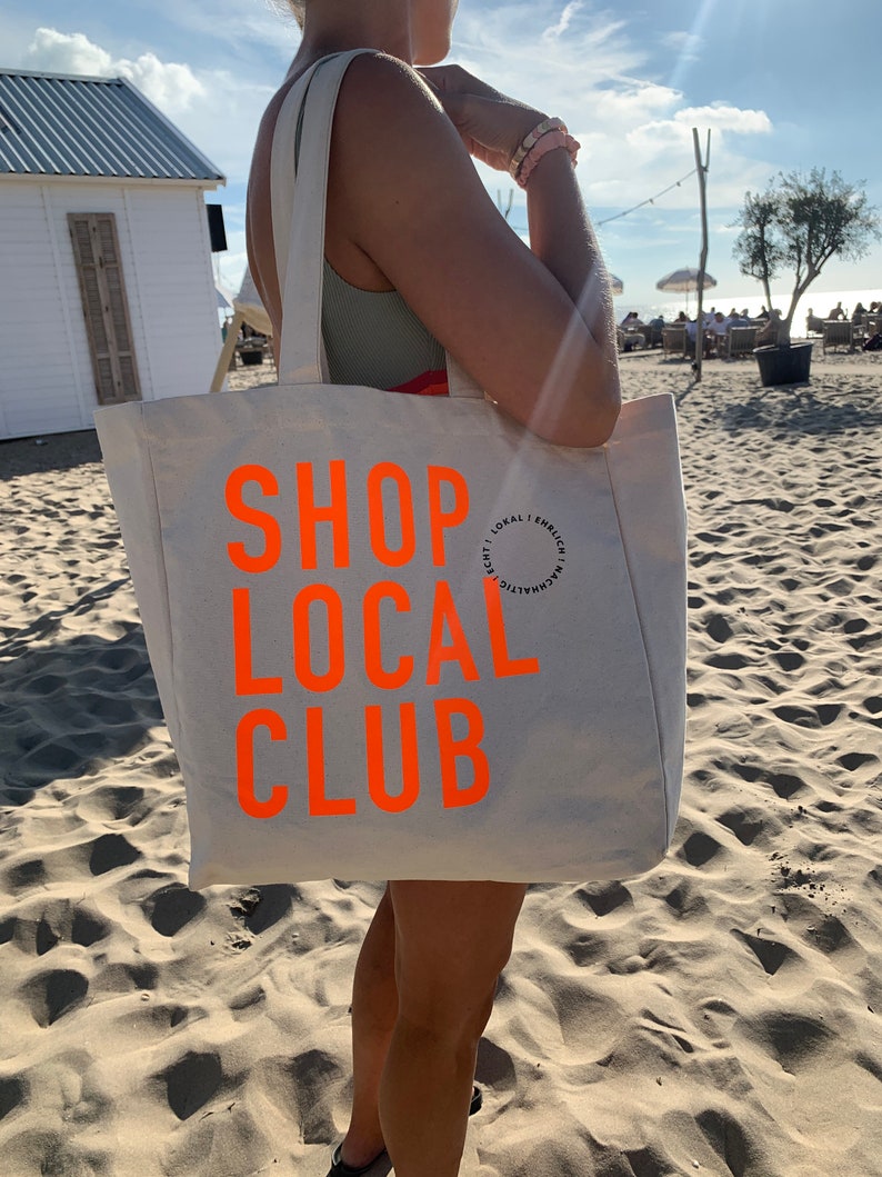 SHOP LOCAL CLUB Shopper Neonorange Bild 1