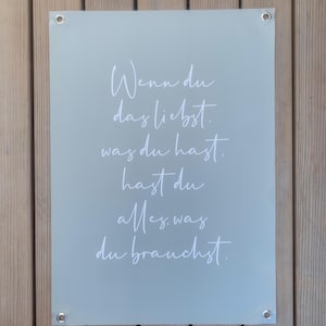 Outdoor Poster - Gartenposter "Wenn du das liebst"