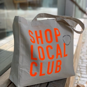 SHOP LOCAL CLUB Shopper Neonorange Bild 4