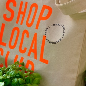 SHOP LOCAL CLUB Shopper Neonorange Bild 3