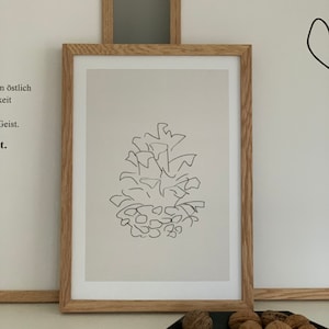 Tannenzapfen „Line Art“ A4