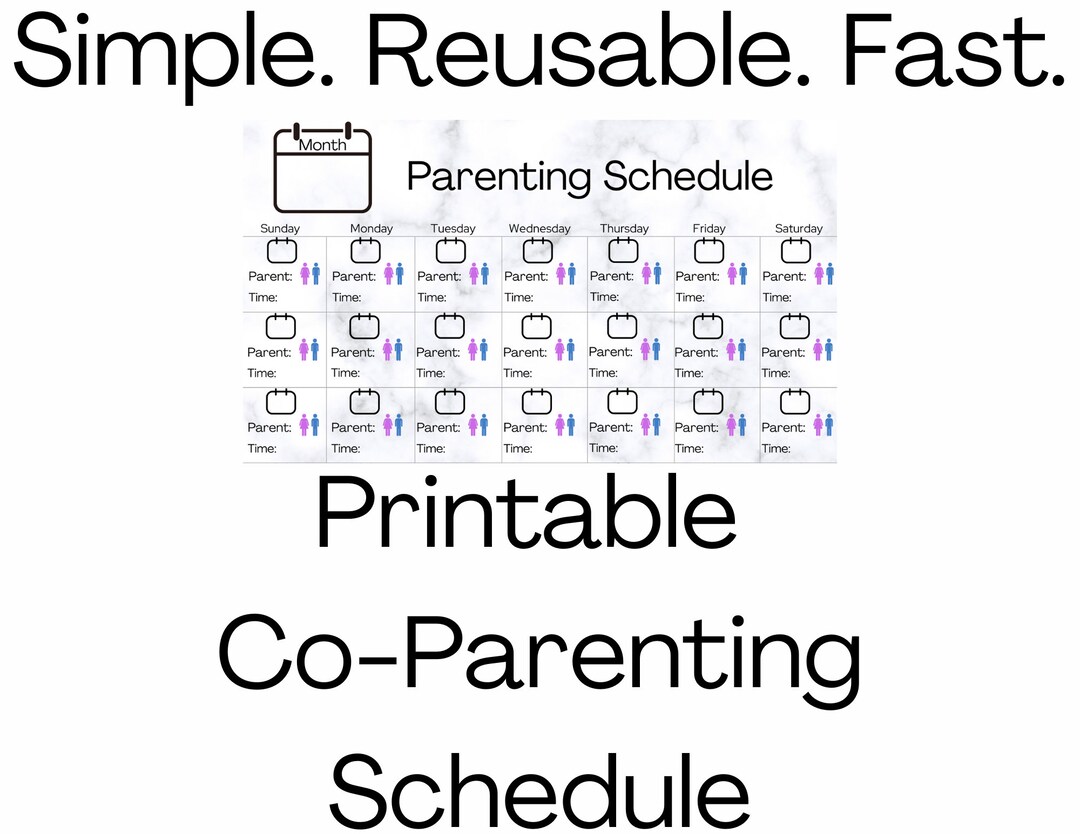 Child Custody Schedule, Coparenting Planner, School Schedule Organizer
