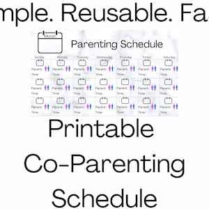 Child Custody Schedule, Co-Parenting Planner, School Schedule Organizer, Reusable Schedule, Custody Log Schedule | MARBLE DESIGN