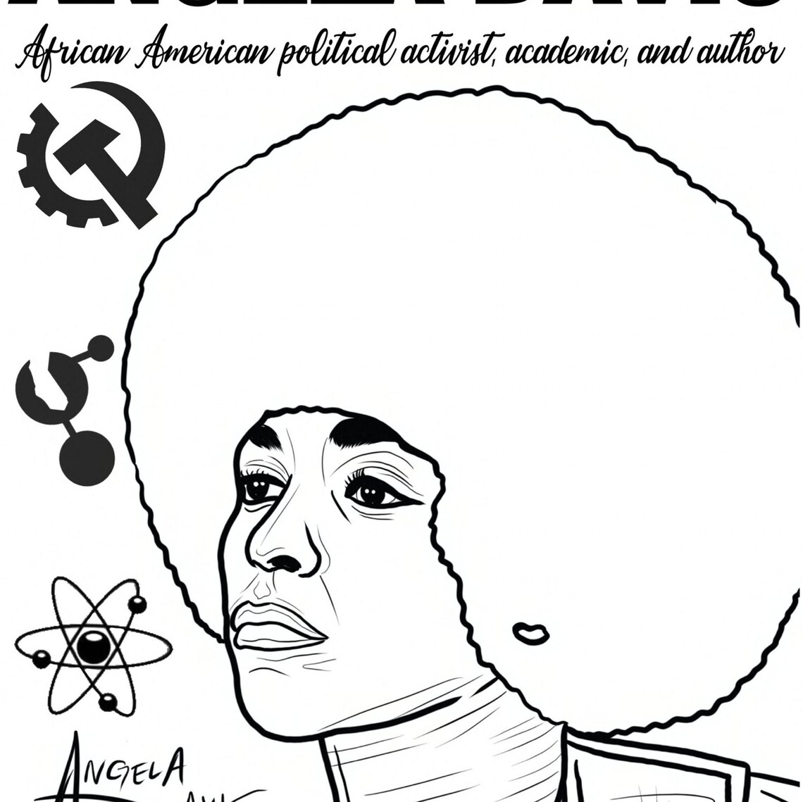 Angela Davis Coloring Sheet Etsy - Il 1140xN.2646523936 83s0 