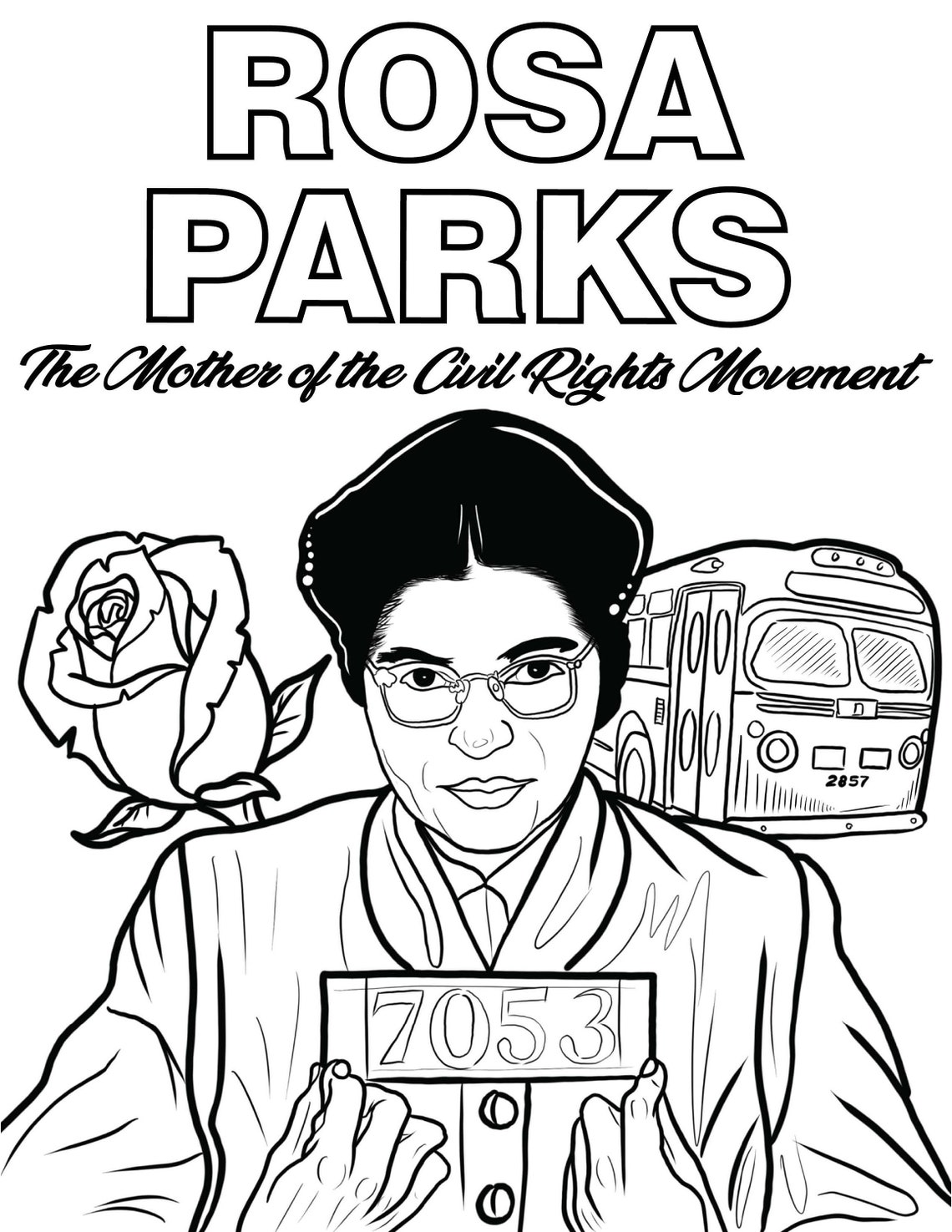 Rosa Parks Coloring Sheet | Etsy