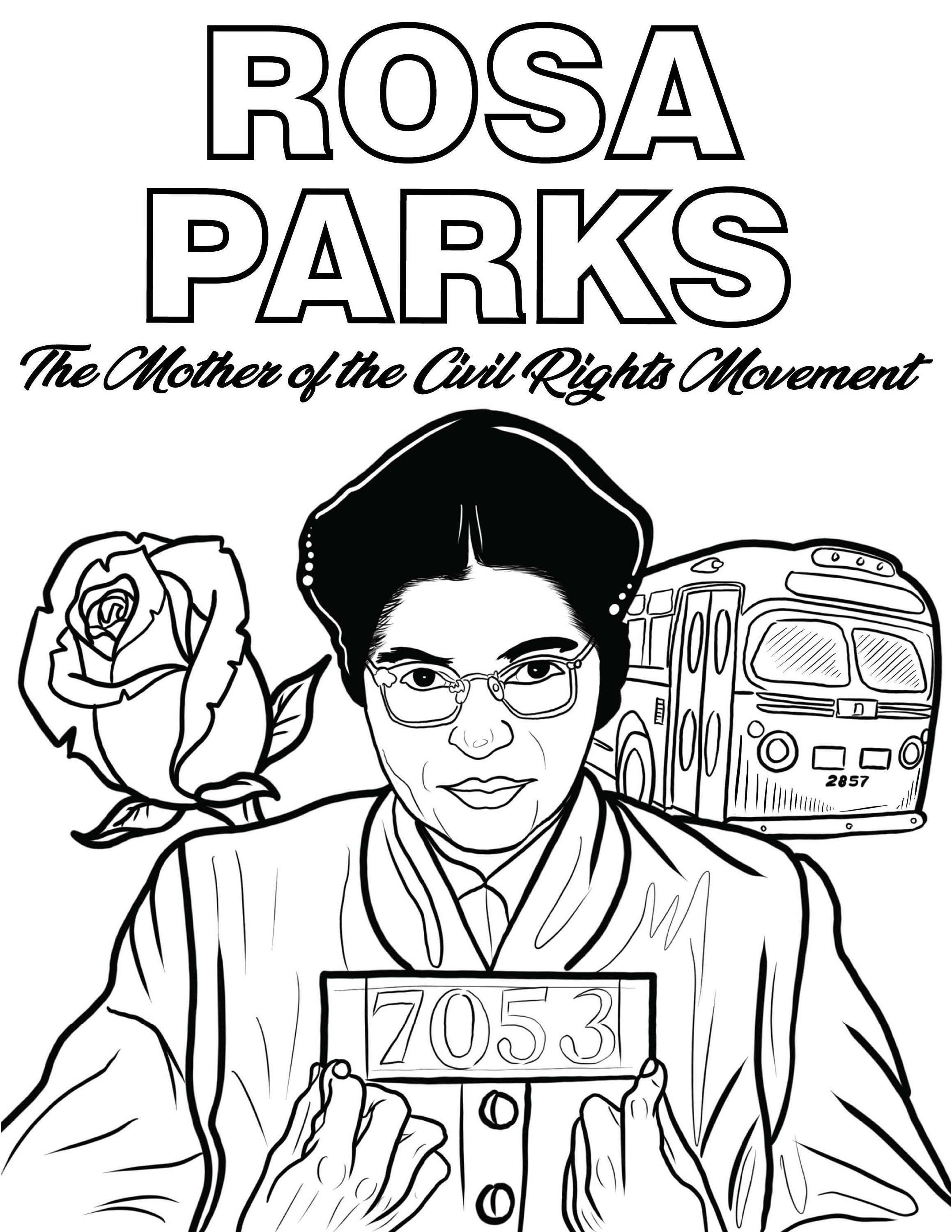 Rosa Parks Coloring Sheets Printable Coloring Pages
