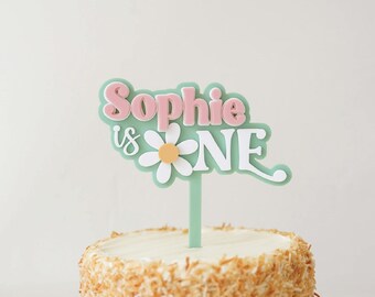 Daisy Cake Topper Custom Name Cake Topper First Birthday Cake Topper 1st Birthday Party Decor Cake Smash Cake Topper Daisy Birthday Party