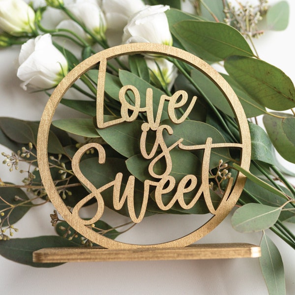 Love Is Sweet Wedding Sign, Take A Treat Sign, Wedding Sweet Table Sign, Wedding Signage, Wedding Sign, Sweet Signs, Rustic Wedding Decor