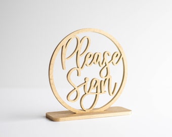Please Sign Wedding Sign Rustic Wedding Decor Wedding Signage Wedding Guest Book Sign Table Decor Wood Guest Book Sign Wedding Sign