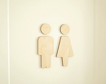 Letrero de baño, Letrero de baño, Letrero de puerta de baño personalizado, Letrero de baño moderno, Símbolo masculino femenino, Letrero de baño unisex, Decoración de baño
