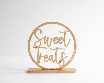 Letrero de boda con dulces, letrero de madera para barra de dulces, decoración rústica para bodas, letreros de madera para bodas, letrero para bufé de dulces, letrero para barra de dulces, letrero para mesa de postres