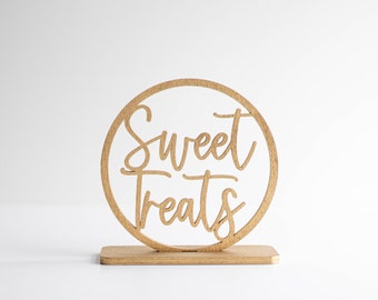 Sweet Treats Wedding Sign, Sweet Bar Wooden Sign, Rustic Wedding Decor, Wooden Wedding Signs, Candy Buffet, Candy Bar Sign, Dessert Table