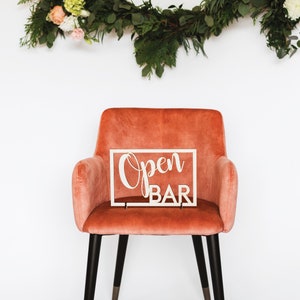 Open Bar Sign Wedding Reception Bar Sign Wedding Bar Sign Engagement Party Sign Cocktail Hour Bubbly Bar Sign Wedding Signs Wood Sign