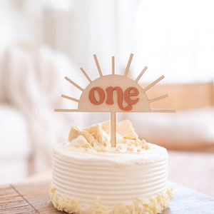 Boho Baby Cake Topper Sun Cake Topper First Birthday Cake Topper Smash Cake Topper First Trip Around The Sun Cake Topper 1st Birthday Party
