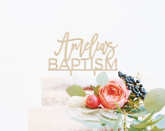 Custom God Bless Cake Topper, Baptism Cake Topper, Communion Cake Topper, Christening Cake Topper, Religious Cake Topper, Wood Cake Topper