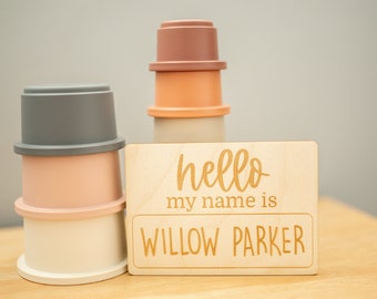 Hello My Name Is Tag, Newborn Announcement, Hello Name Sign, Newborn Photography, Birth Announcement, Newborn Name Tag, Baby Name Tag