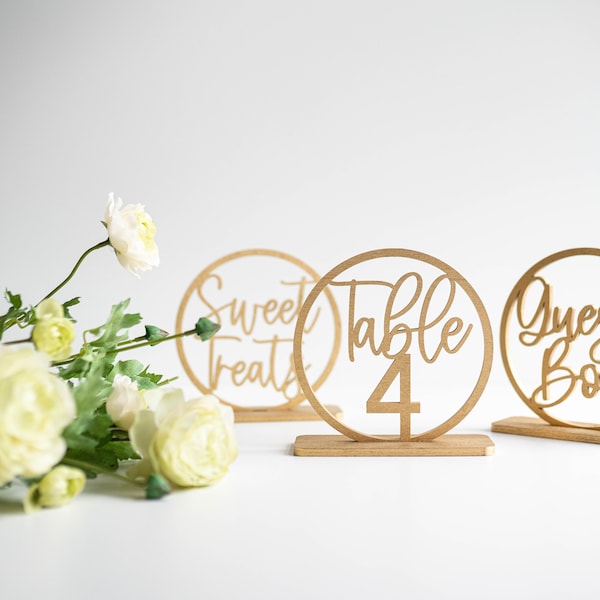 Rustic Table Numbers, Wedding Table Numbers, Table Centrepieces, Modern Round Table Numbers, Rustic Wedding Decor, Wedding Centrepieces